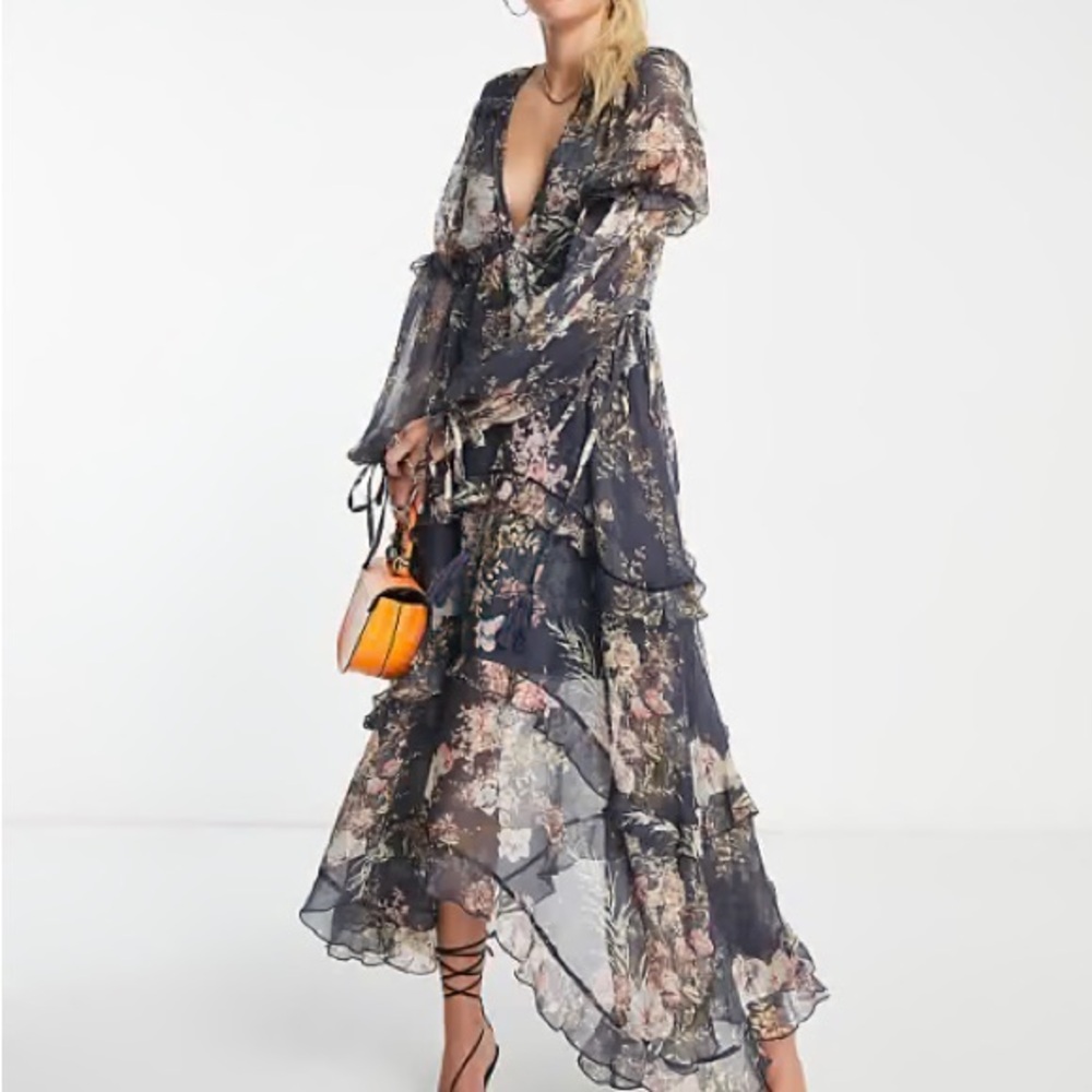 Floral Chiffon Maxi Dress - Picture 3 of 3